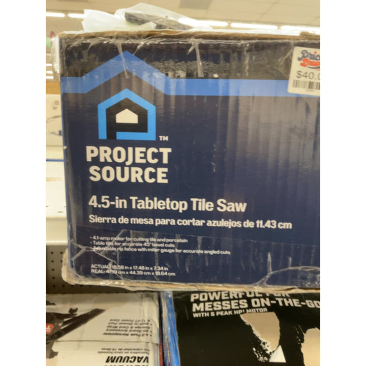 Project Source 4.5-in Wet Tabletop Tile Saw 1611547 New