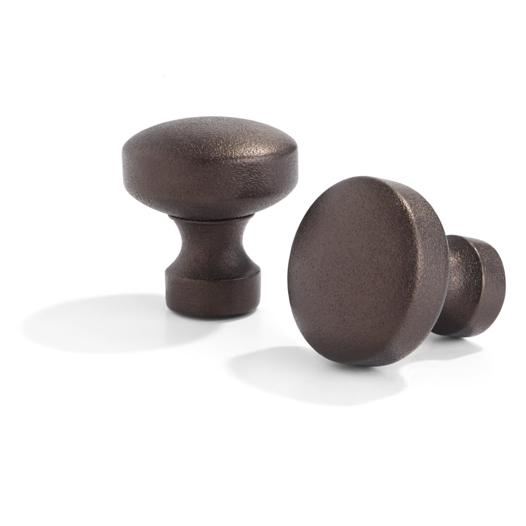 TOWN & COUNTRY EVERYDAY Modern Rounded Cap Single Indoor Curtain Rod and Finial Set, Easy Install Wall Mount, Oil Rubbed Bronze, Adjustable 36â€-72â€