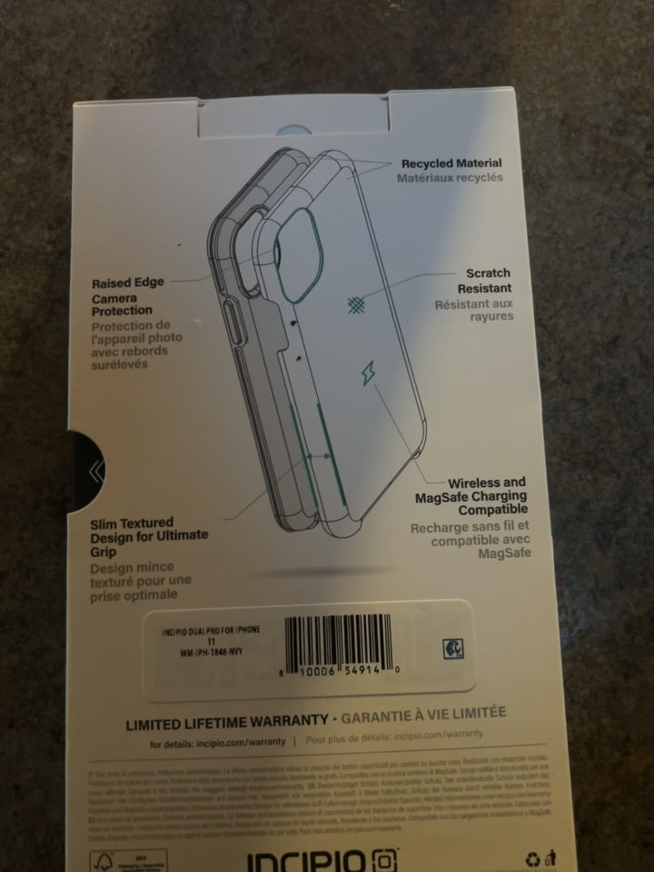 Incipio Duo Dual Layer Case for iPhone 11 Pro - NAVY Retail $19.94