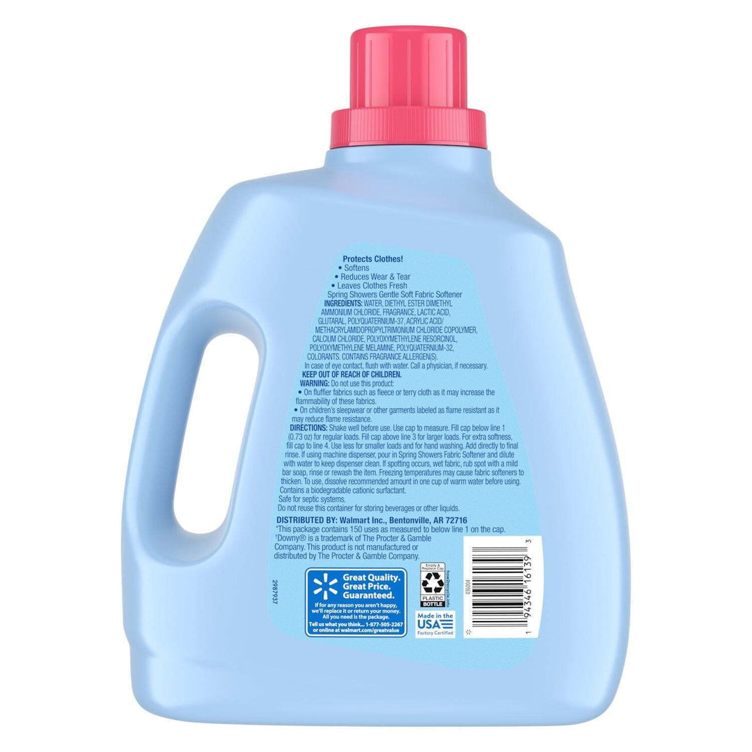 Great Value Gentle Soft Fabric Softener  Spring Showers  111 Fl Oz  150 Loads  Compare to the Softening of Downy® Retail $8.87