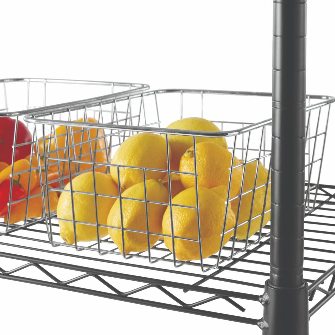 Hyper Tough 5-Tier Wire Storage Shelves  36  W X 16  D X 72  H  1750 Lb Load Capacity  Black Retail $79.92