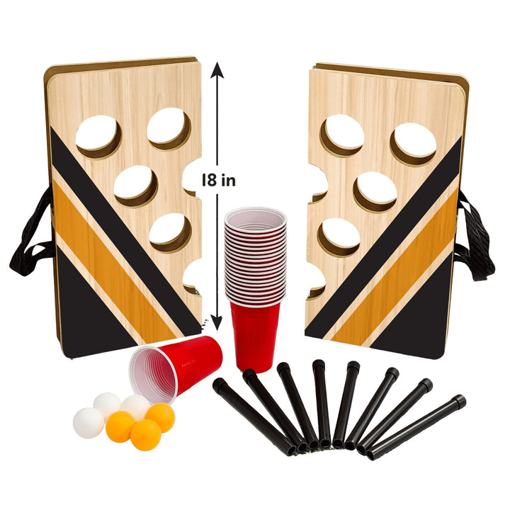 Portable Cup Pong  Outdoor Toss Game Set  for All Ages  by MinnARK Retail $24.88
