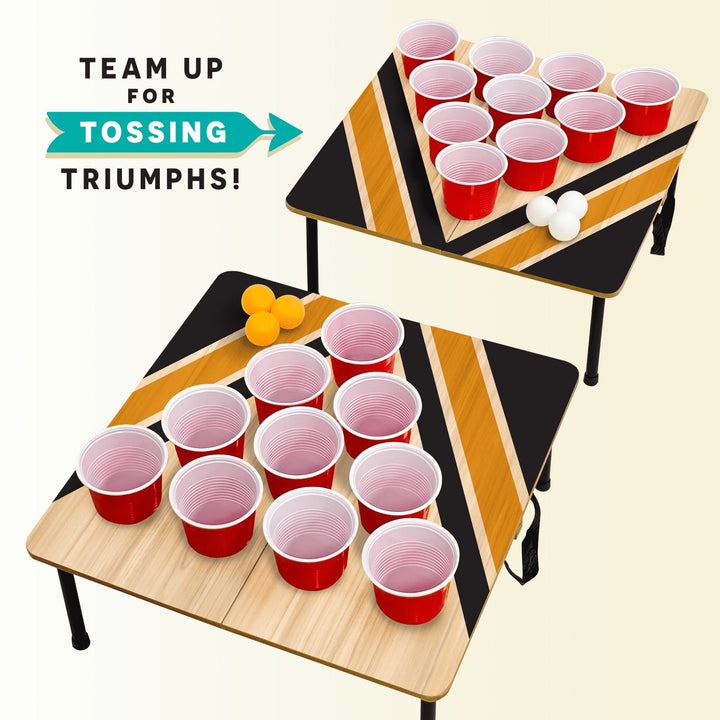 Portable Cup Pong  Outdoor Toss Game Set  for All Ages  by MinnARK Retail $24.88