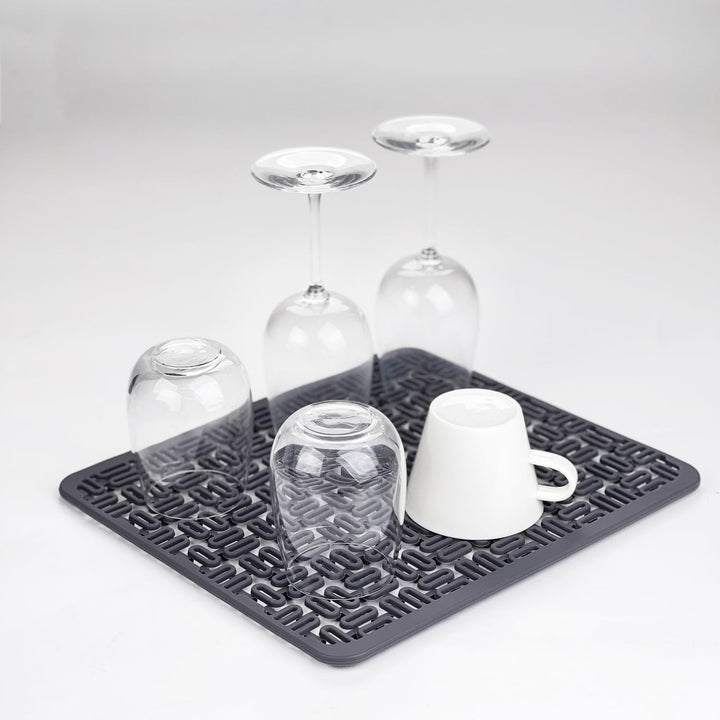 fontal Sink Mats and Protectors for Kitchen Sink Mat for Bottom of Sink,Silicone Draining Mat for Kitchen Sink Stainless Steel, Flexible,Cut-to-Fit Sizing,Grey