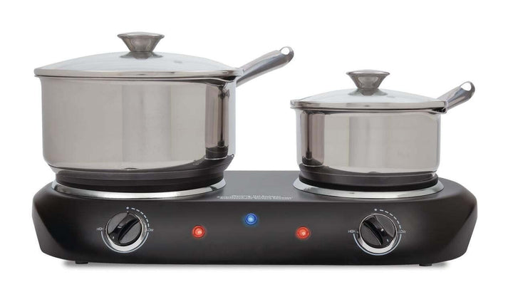 Double Burner 1800 W, Black Electric Cooktop, 1 Each, Assembled Product Retail $37.53