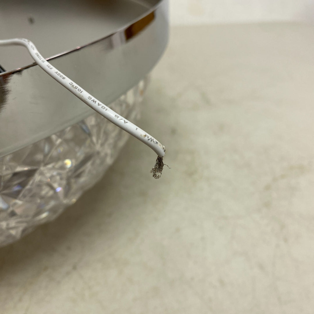 Allen +Roth Evalyn 1-Light12.99-in Gloss Chrome Integrated LED Flush Mount Light Retail $47.00