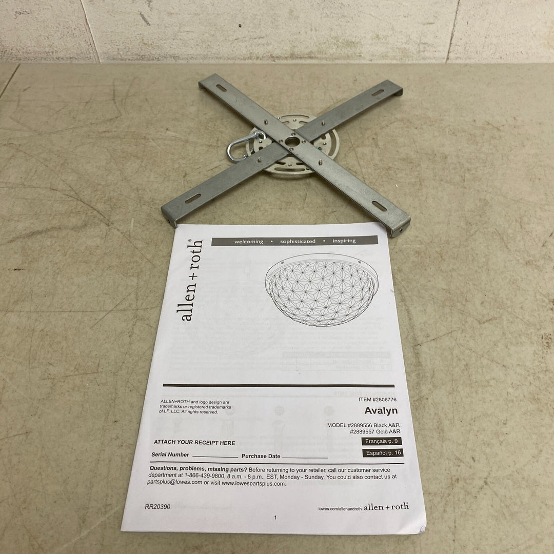 Allen +Roth Evalyn 1-Light12.99-in Gloss Chrome Integrated LED Flush Mount Light Retail $47.00