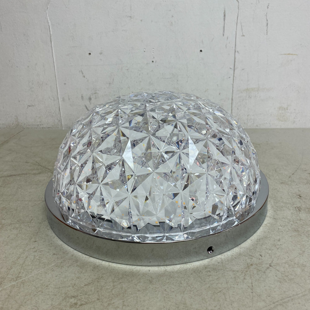 Allen +Roth Evalyn 1-Light12.99-in Gloss Chrome Integrated LED Flush Mount Light Retail $47.00