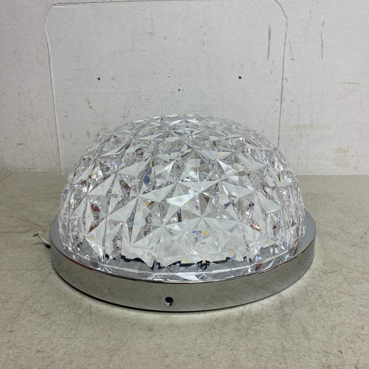 Allen +Roth Evalyn 1-Light12.99-in Gloss Chrome Integrated LED Flush Mount Light Retail $47.00
