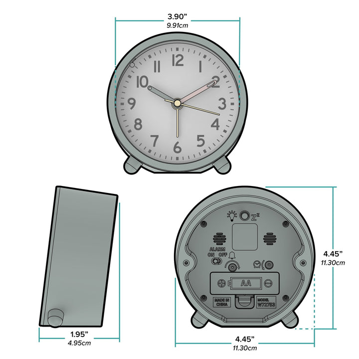 MainStays Green Mini Analog Alarm Clock Retail $7.27