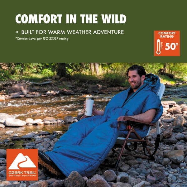 Ozark Trail 50 F Wearable Sleeping Bag Retail $44.88