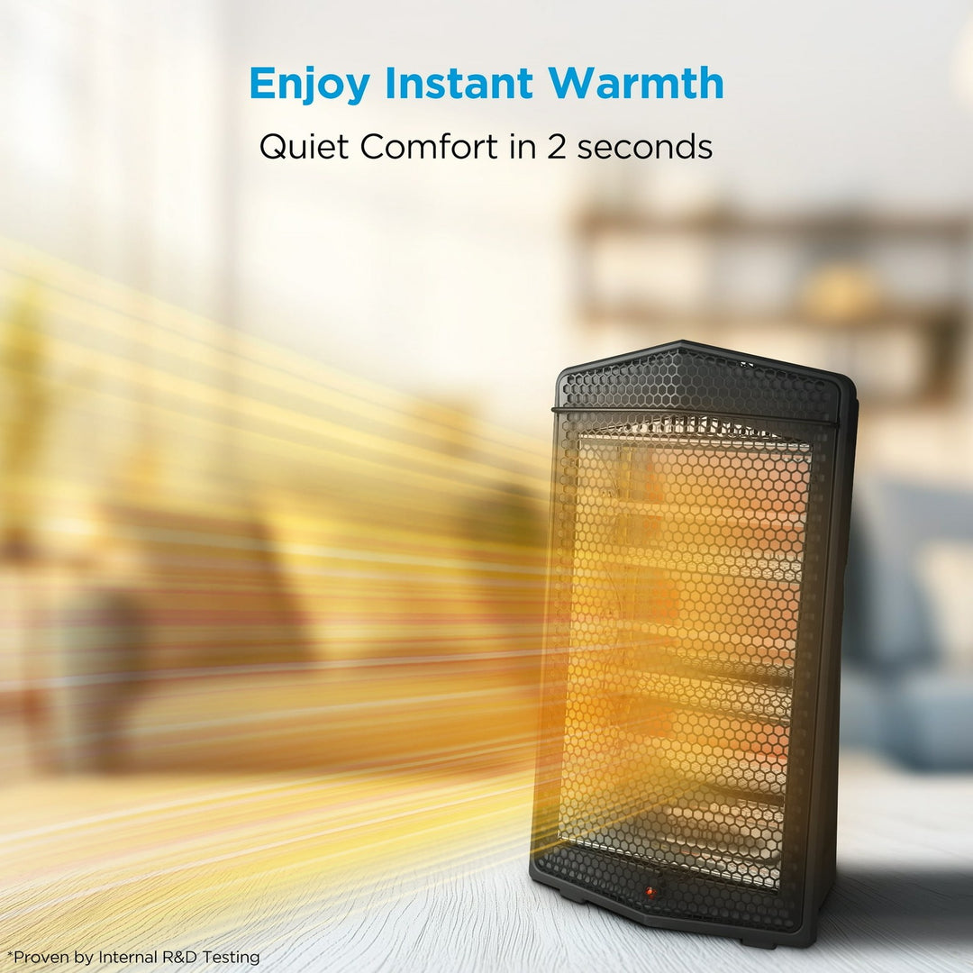 Midea 1500W Quartz Electric Space Heater  MSH20Q3ABBV  Black  New Retail $49.92