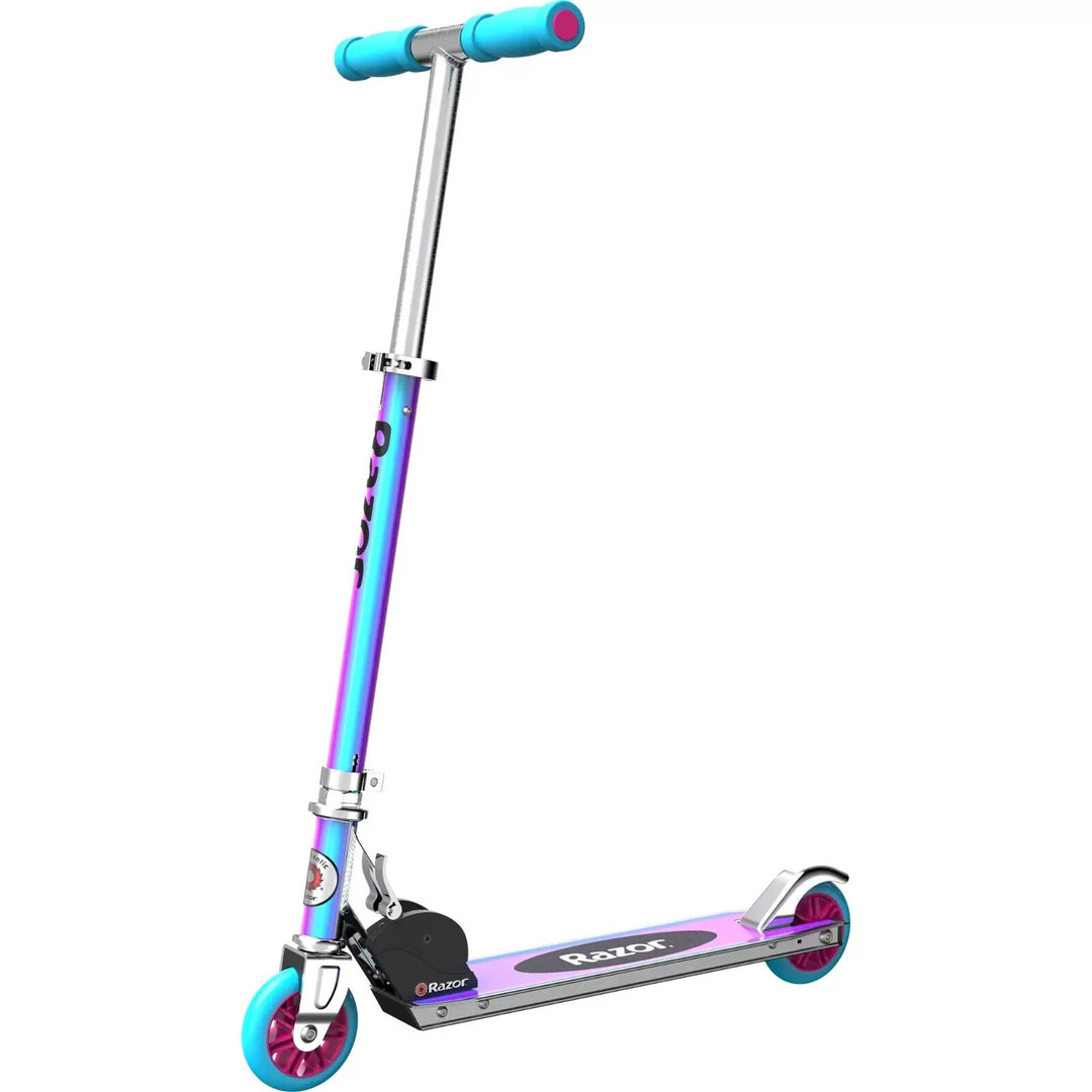 Razor a Kick Scooter - Special Edition Holographic  Aluminum  Foldable  for Child Ages 5+ Retail $37.97