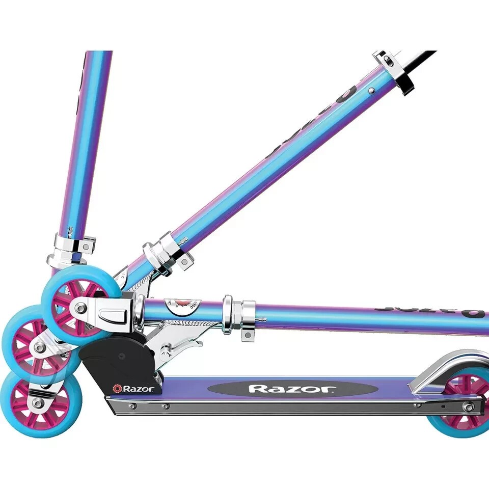 Razor a Kick Scooter - Special Edition Holographic  Aluminum  Foldable  for Child Ages 5+ Retail $37.97