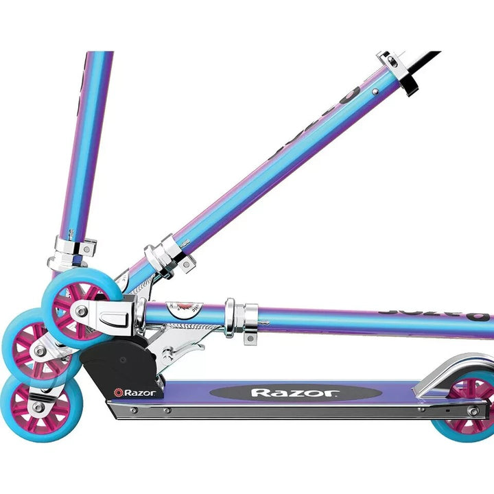 Razor a Kick Scooter - Special Edition Holographic  Aluminum  Foldable  for Child Ages 5+ Retail $37.97