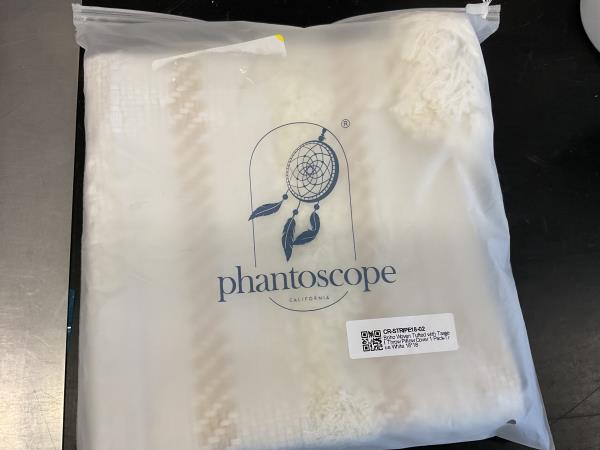 phantoscope Textured Throw Pillow Cover with Tassels - Boho Farmhouse Style Retail $17.99