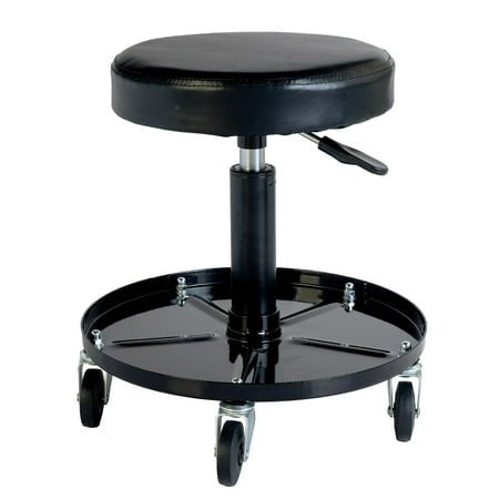 Hyper Tough Pneumatic Roller Seat with Tool Tray  300-Lb  Black Retail $38.84