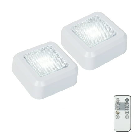 Great Value Wireless LED Puck Lights  2-Pack  100-Lumens  Remote Included Retail $8.84