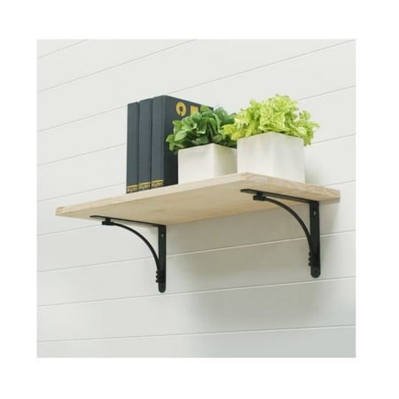 Allen + Roth 9.02-Inches L X 0.98-Inches W X 6.5-Inches D Black Shelf Bracket Retail $20.00