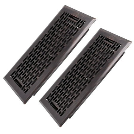 4x10 Inches 2 Pack Heavy Duty Walkable Floor Register - Easy Adjust Air Supply Lever Decorative Floor Vent Covers - Boston Design Vent Covers for Home Retail $35.00