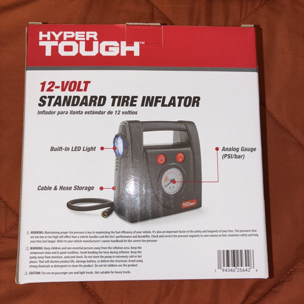 Hyper Tough DC12V Standard Tire Inflator Retail $24.97
