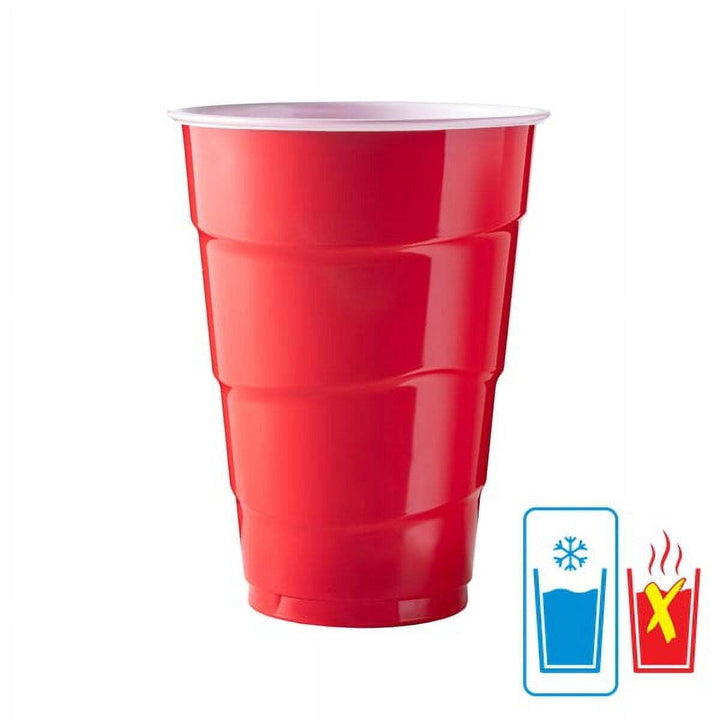 Great Value Everyday Disposable Plastic Party Cups  Red  18 Oz  100 Count Retail $7.94