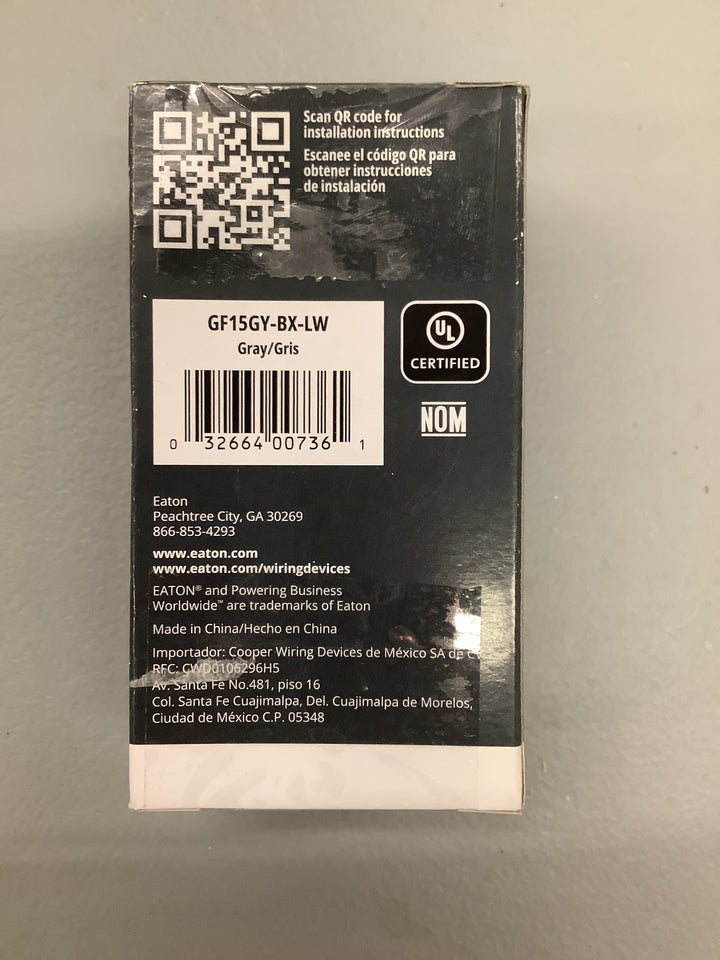 ETN ST GFCI 15A 125V GY
