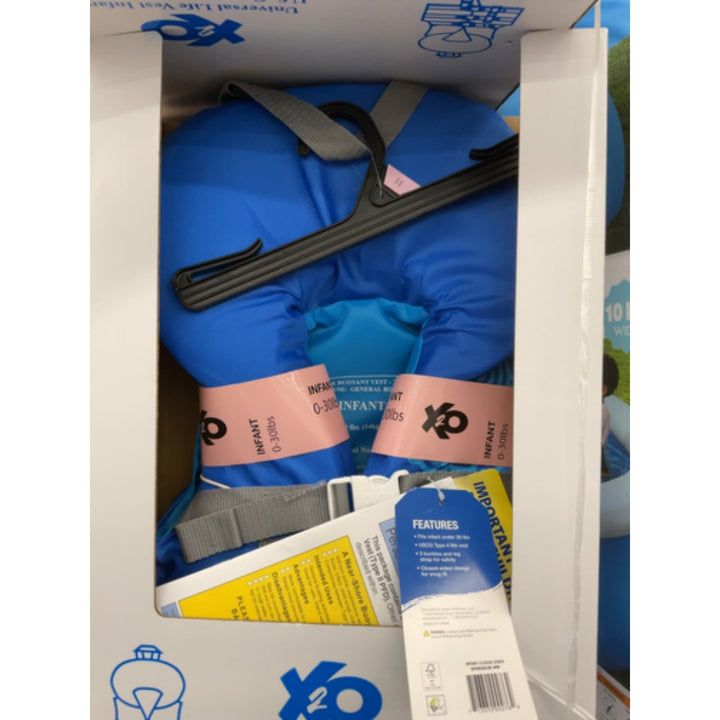 X2o Infant Closed Sided Life Vest  Blue  0-30 Lbs