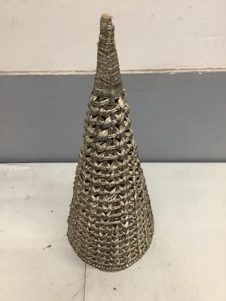 Metallic Woven Cone Tree Decoration Retail $35.00