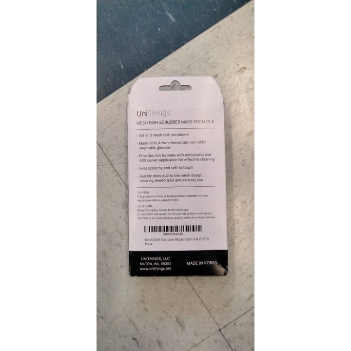 Mesh Dish Scrubber Made from Biodegradable Eco-Friendly Plant-Based Natural Material (3 PCS) - No Odor Fast Drying Non-Scratch Net for Dish Washing