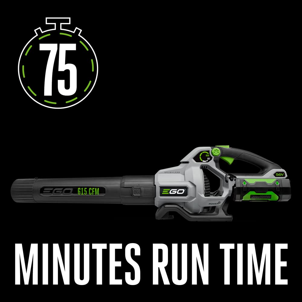 EGO Power+ LB6151 615 CFM Variable-Speed 56-Volt Lithium-ion Cordless Leaf Blower with 2.5Ah Battery and Charger Included