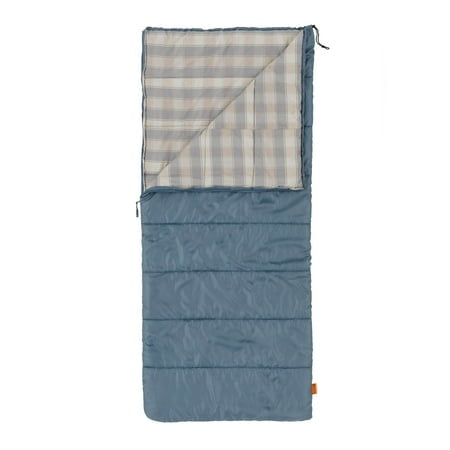 Ozark Trail 50F Flannel Lined Rectangle Adult Sleeping Bag - Blue (75  X 33 )