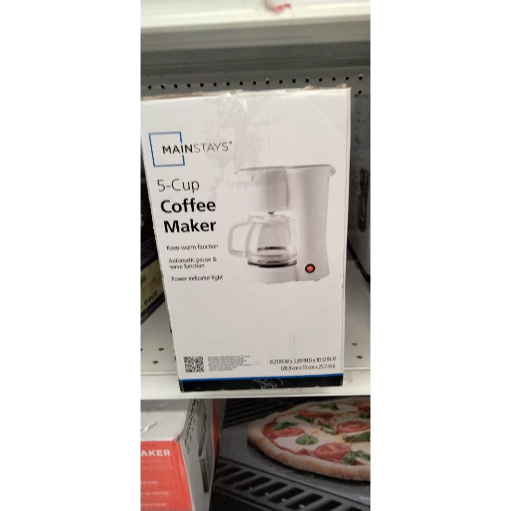 White 5-Cup Drip Coffee Maker (White)