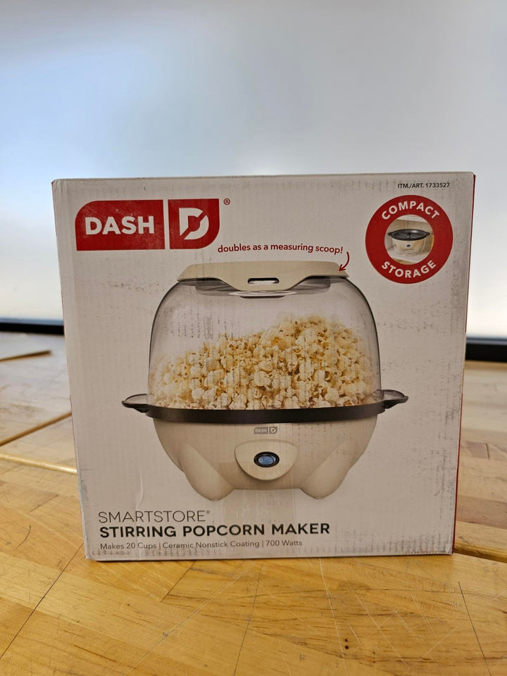 DASH SmartStore Deluxe Stirring Popcorn Maker Hot Oil Electric Popcorn Machine