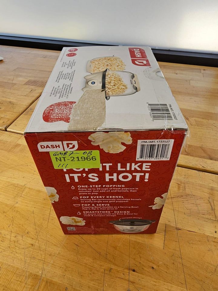 DASH SmartStore Deluxe Stirring Popcorn Maker Hot Oil Electric Popcorn Machine