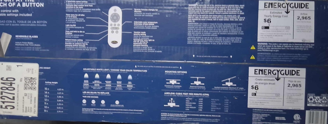 Harbor Breeze Ceiling Fan Remote Talamore 152,4 #5127846 NEW Retail $229.98