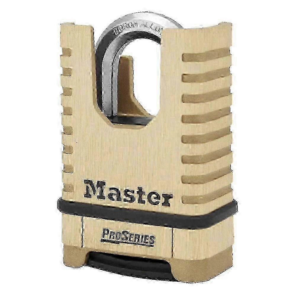 Masterlock Master Lockpro Series Shrouded Brass Resettable Combination Padlock, 2-1/4 in, 1 Ea Retail $37.49