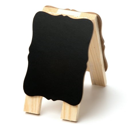 Hello Hobby Small Mini Folding Chalkboard & Dry Erase with Wood Easel  Double Sided  Black MDF Retail $3.14