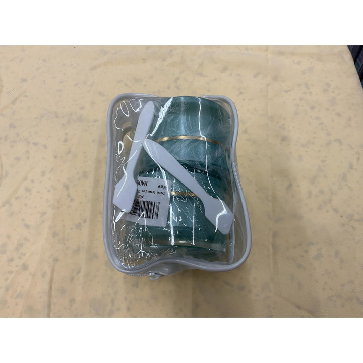 Travel Cream Jar Set - Includes Spatulas, Teal