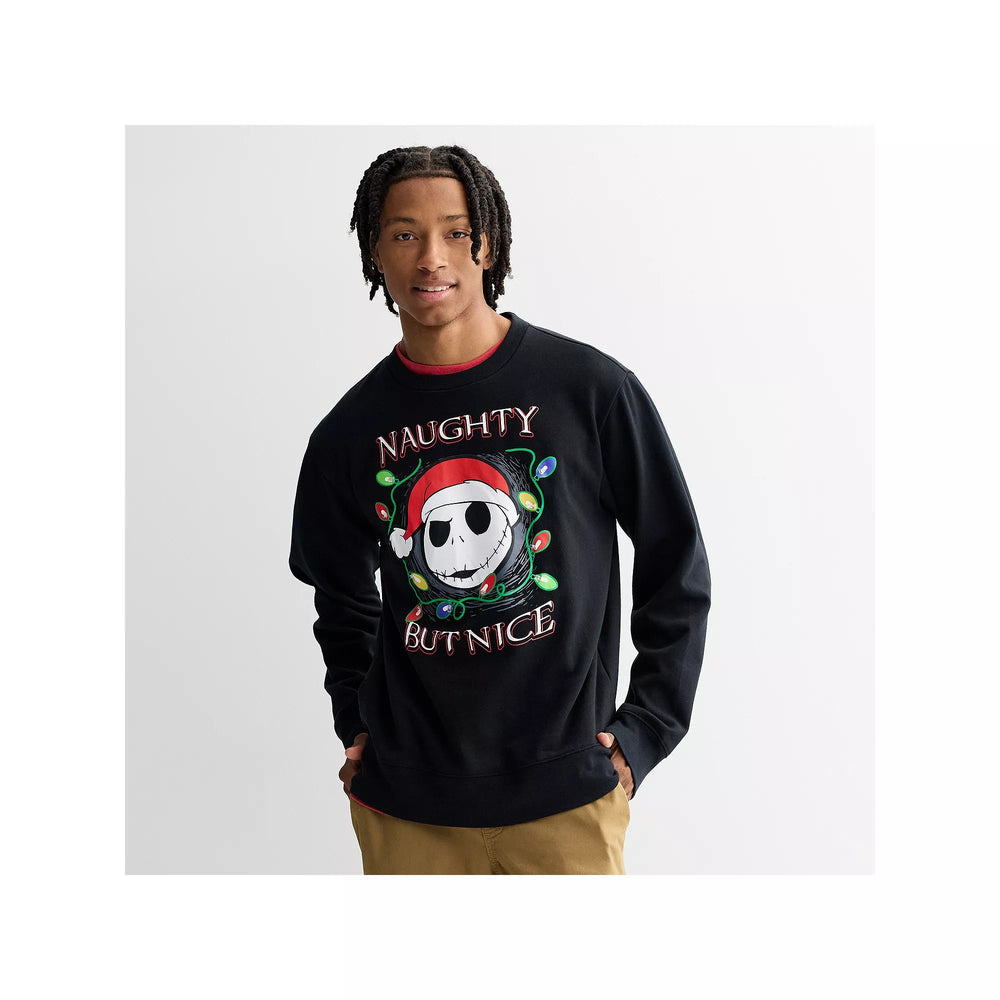 Men's Disney's Jack Skellington Light up Fleece Sweatshirt, Retail $34.99