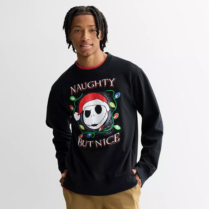 Men's Disney's Jack Skellington Light up Fleece Sweatshirt, Retail $34.99