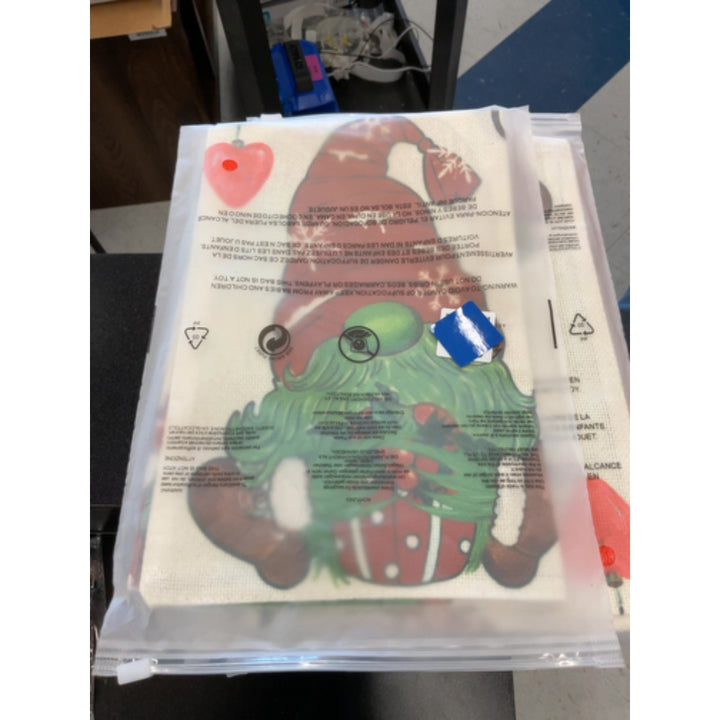 ORTIGIA Christmas Gnome Garden Flag Happy Holidays Burlap Vertical Double Sided Christmas Snowman Ball Qrnaments Flag Xmas Farmhouse Seasonal Winter Holiday Yard Outdoor Decoration 12x18 Inch