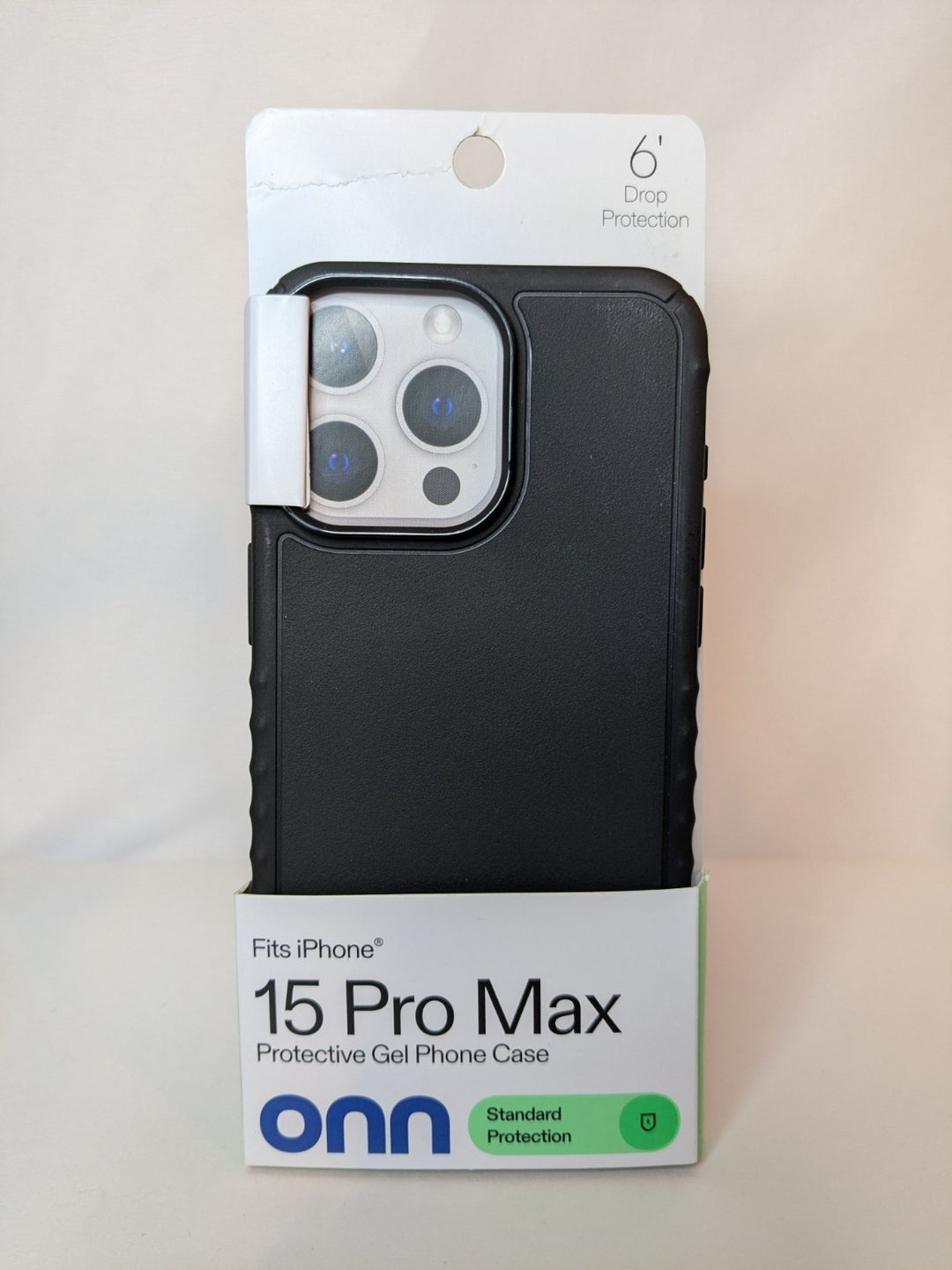 Onn Protective Gel Phone Case – Black – iPhone 15 Pro Max – New / Sealed Retail $5.97