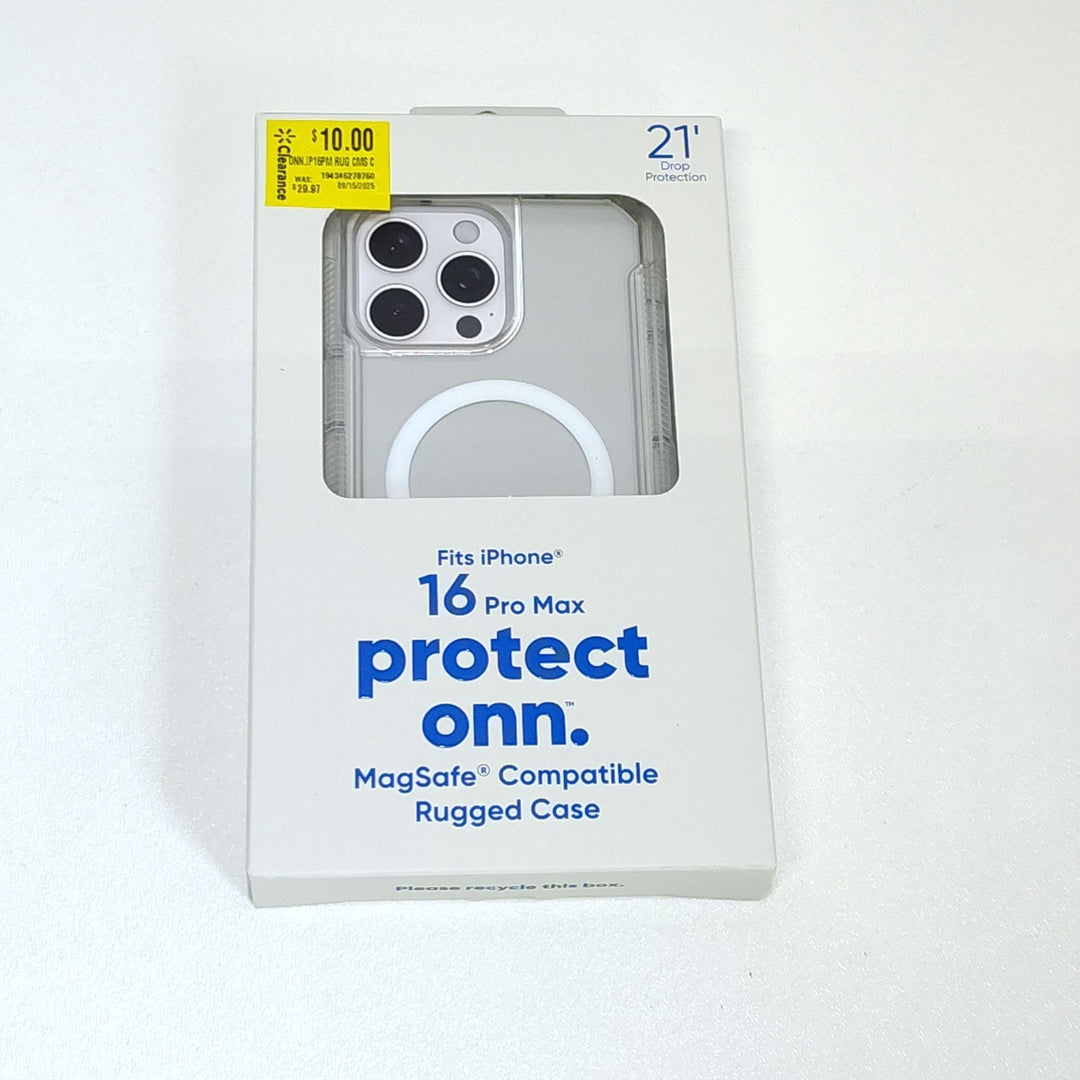 Protect Onn iPhone 16 Pro Max MagSafe Compatible Rugged Case 21' Drop Tested NIB Retail $29.97