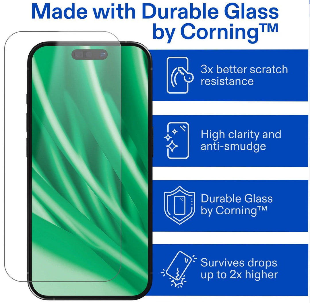 onn. iPhone 16 Pro Max Cases and Screen Protector: Mushroom Case, Black Gel Case, Glass Screen Protector Retail $8.97