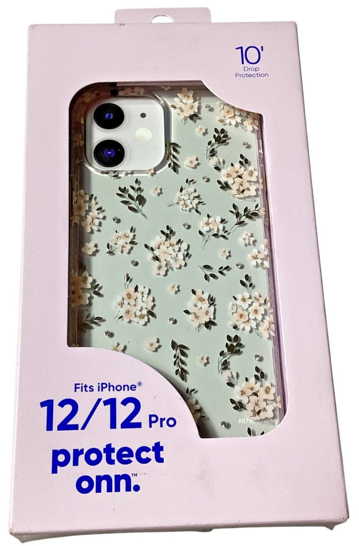 Onn: Protect Phone Case Floral Pattern, for iPhone 12 & iPhone 12 Pro Models Retail $12.98