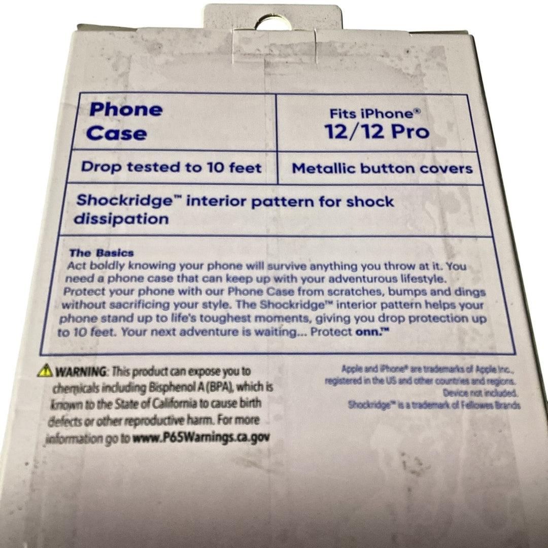 Onn: Protect Phone Case Floral Pattern, for iPhone 12 & iPhone 12 Pro Models Retail $12.98