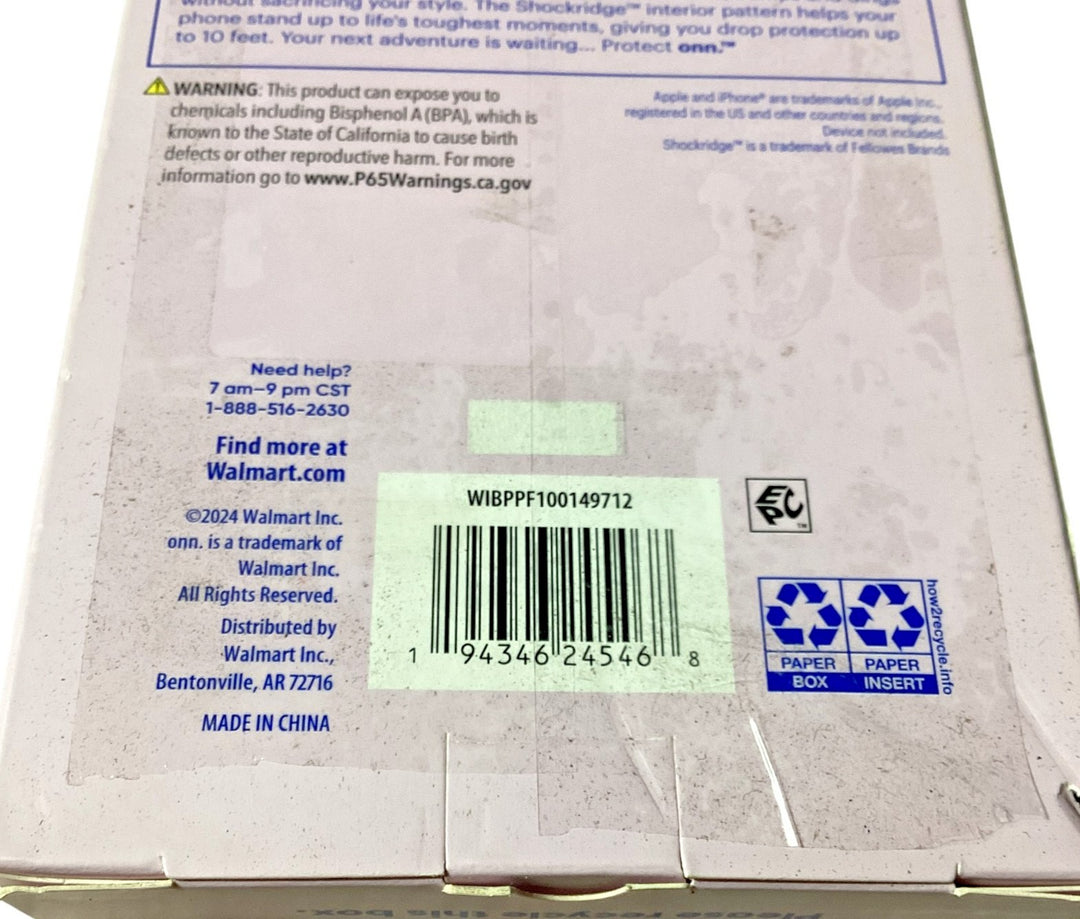 Onn: Protect Phone Case Floral Pattern, for iPhone 12 & iPhone 12 Pro Models Retail $12.98