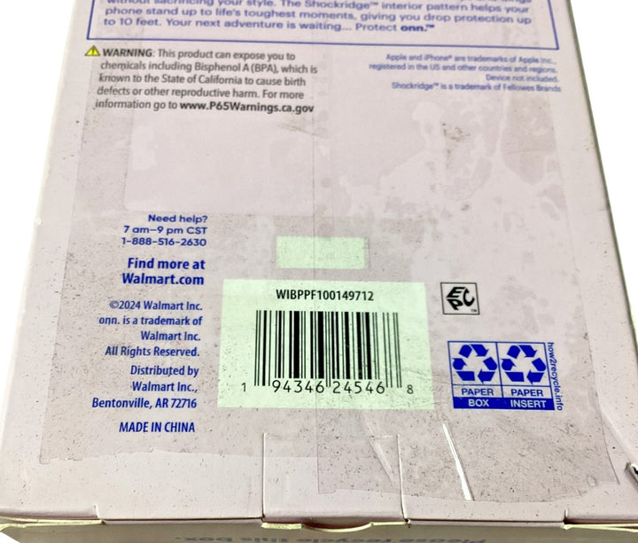 Onn: Protect Phone Case Floral Pattern, for iPhone 12 & iPhone 12 Pro Models Retail $12.98