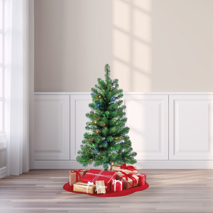 4' Pre-Lit Indiana Spruce Green Artificial Christmas Tree with Color-Changing Retail $14.13